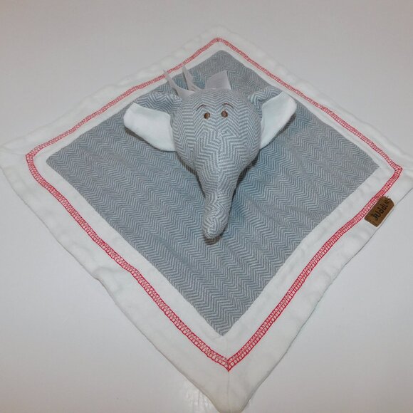 Juddlies Elephant Cottage Collection Baby Organic Cotton Security Blanket Lovey - Picture 1 of 5